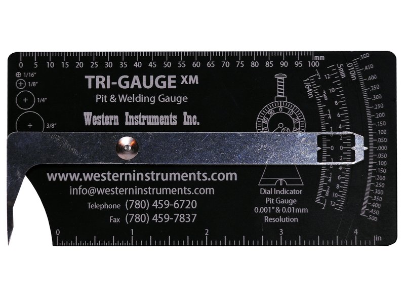 Western Instruments N88L-1 Tri-Gauge Lever-Type Pit Gauge, Range/Resolution: +/-13mm / 0.5mm