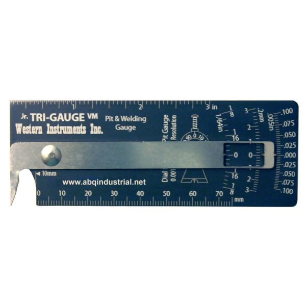 Western Instruments Junior Tri-Gauge VM Pit Gauge / Welding Gauge, Range +/-3mm (0.100in) N88L-2